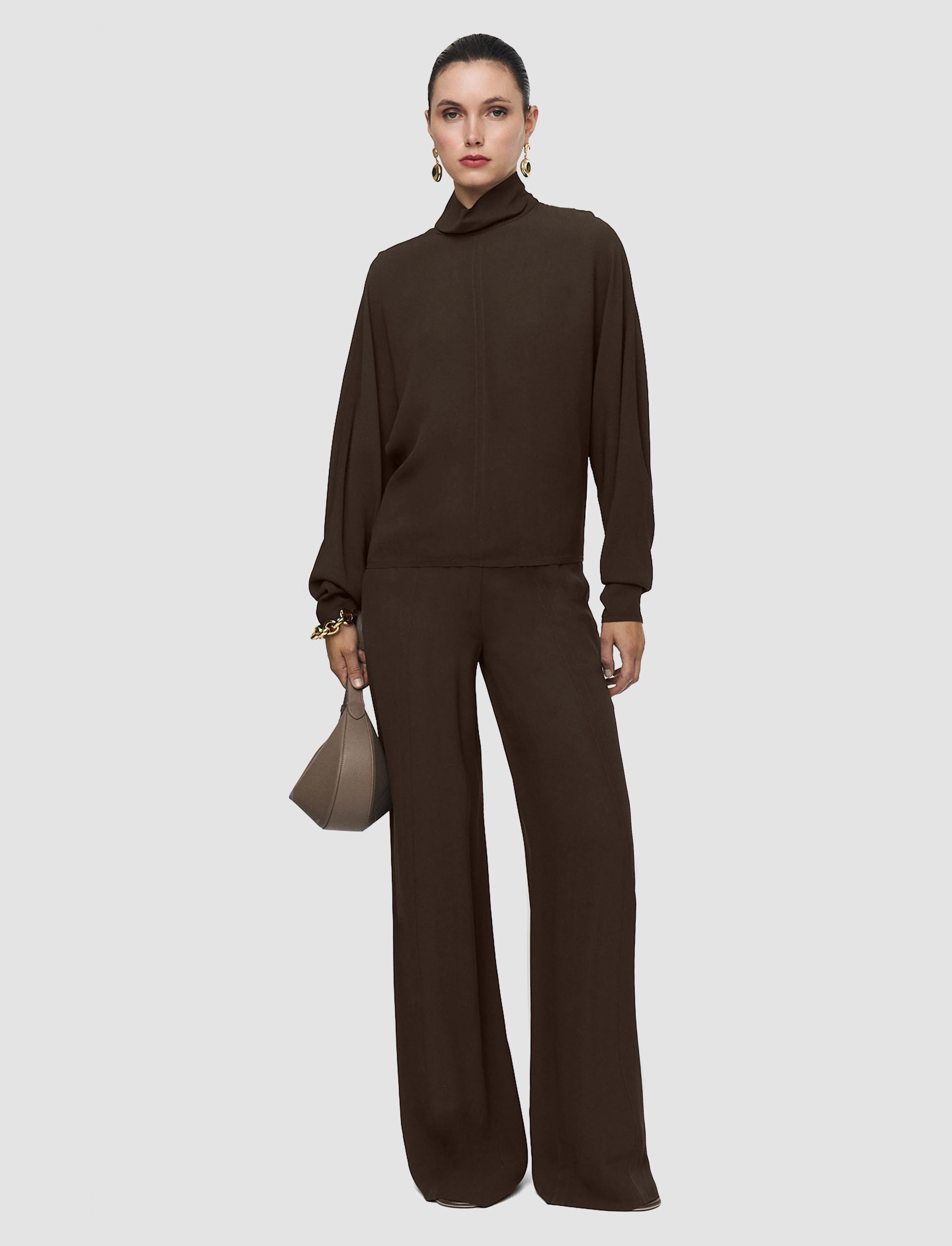 Buick-Blouse-Crepe Brown