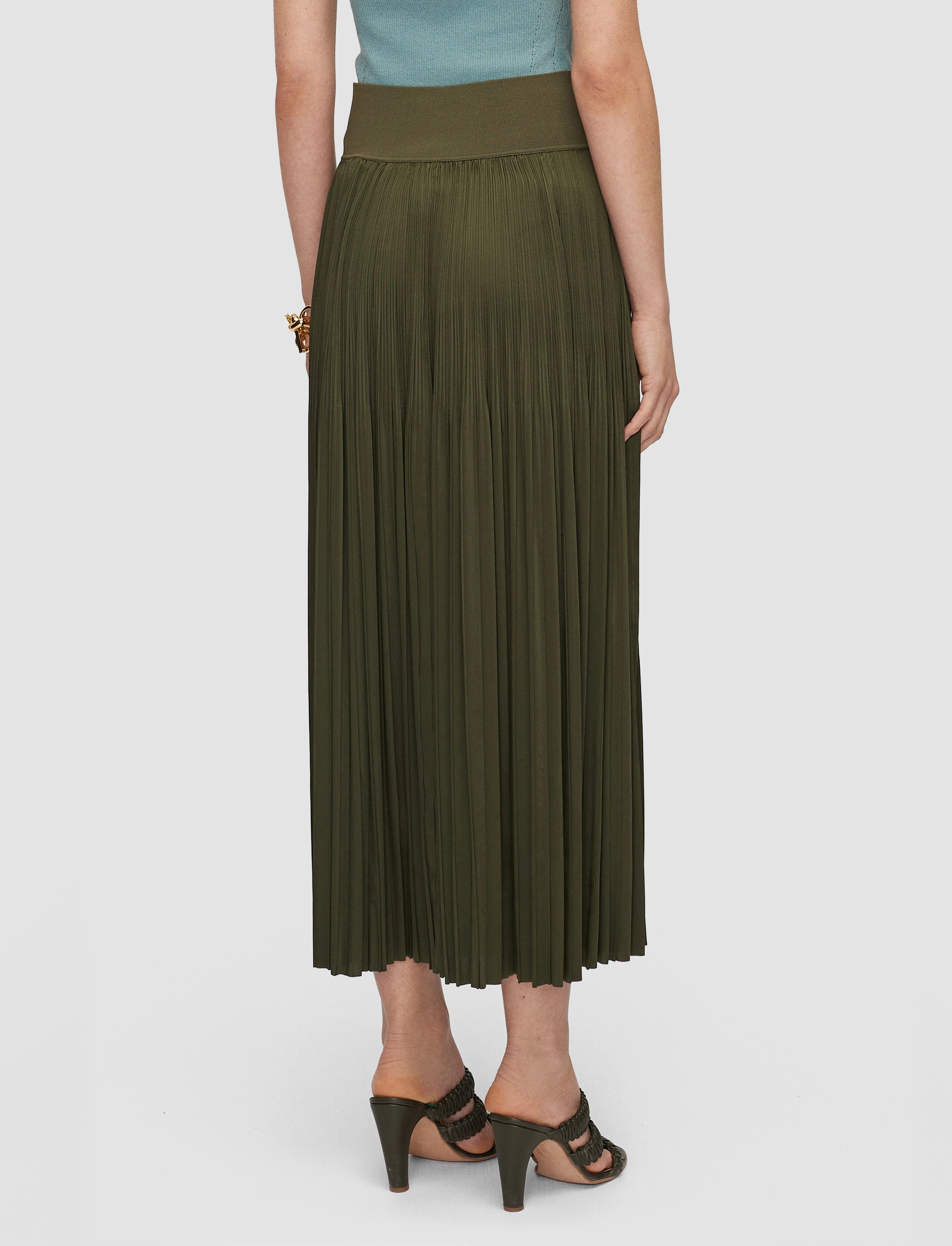 Rabat Pleated Satin Skirt