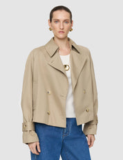 Zago Cotton Trench Jacket Beige