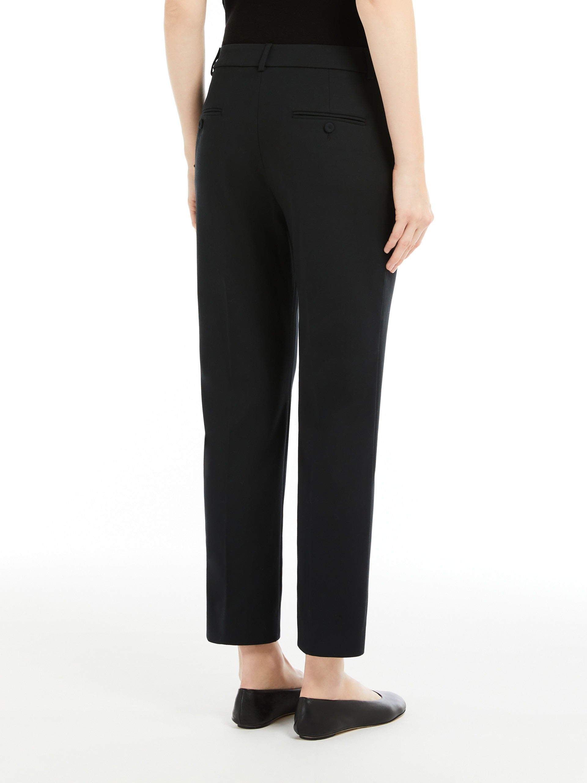 Stretch cotton cigarette trousers