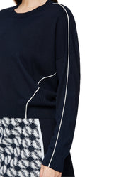 Cropped Sweater Navy