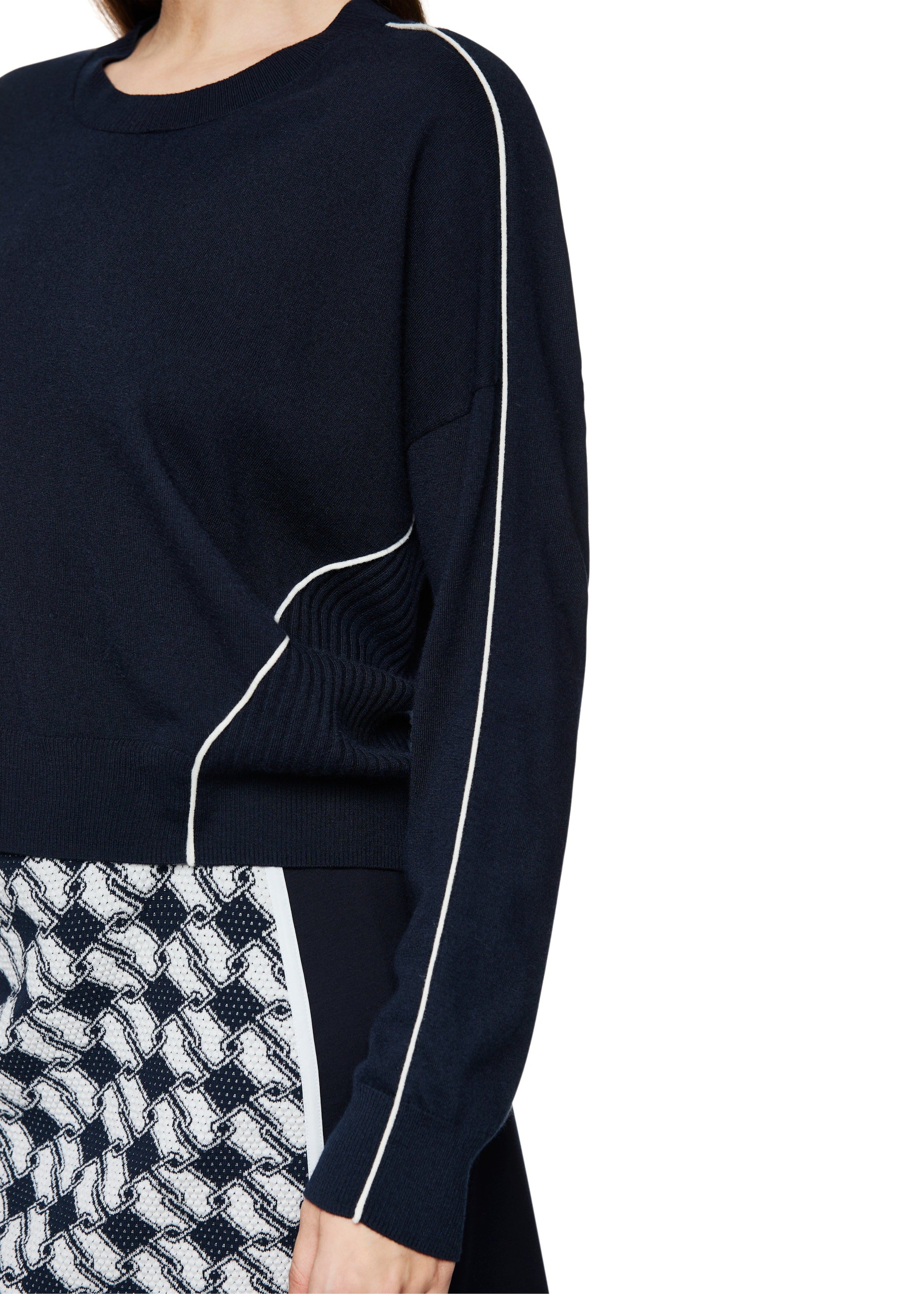 Cropped Sweater Navy