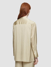 Athena Geometric Print Silk Blouse Affagato