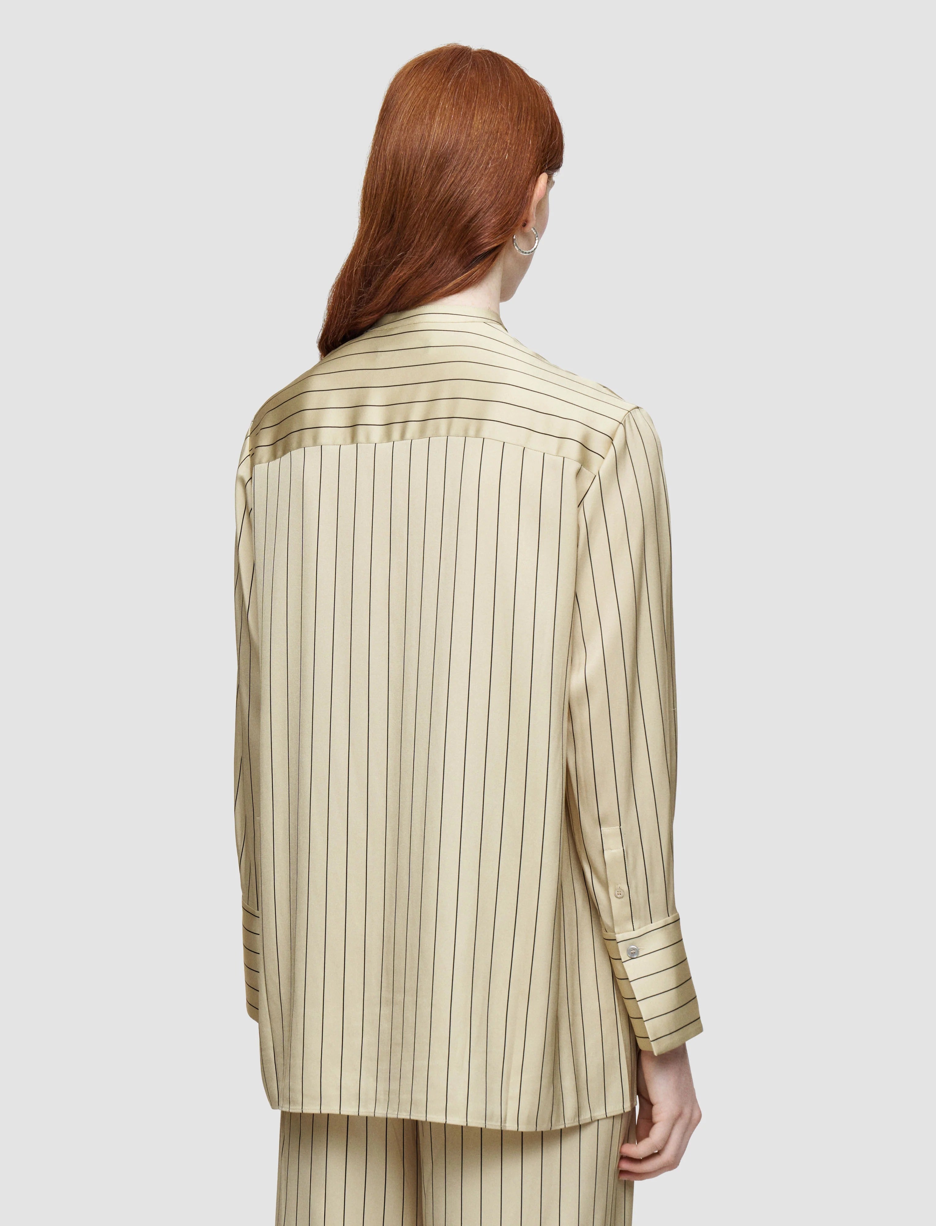 Athena Geometric Print Silk Blouse Affagato