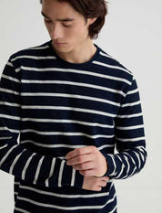 Danny Long-Sleeve Shirt Navy/Natural Stripe