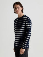 Danny Long-Sleeve Shirt Navy/Natural Stripe
