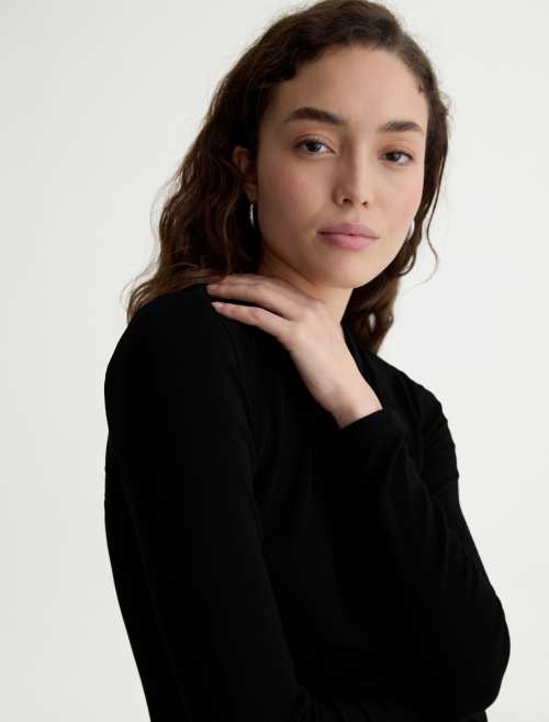 Julia Long-Sleeve Top Super Black