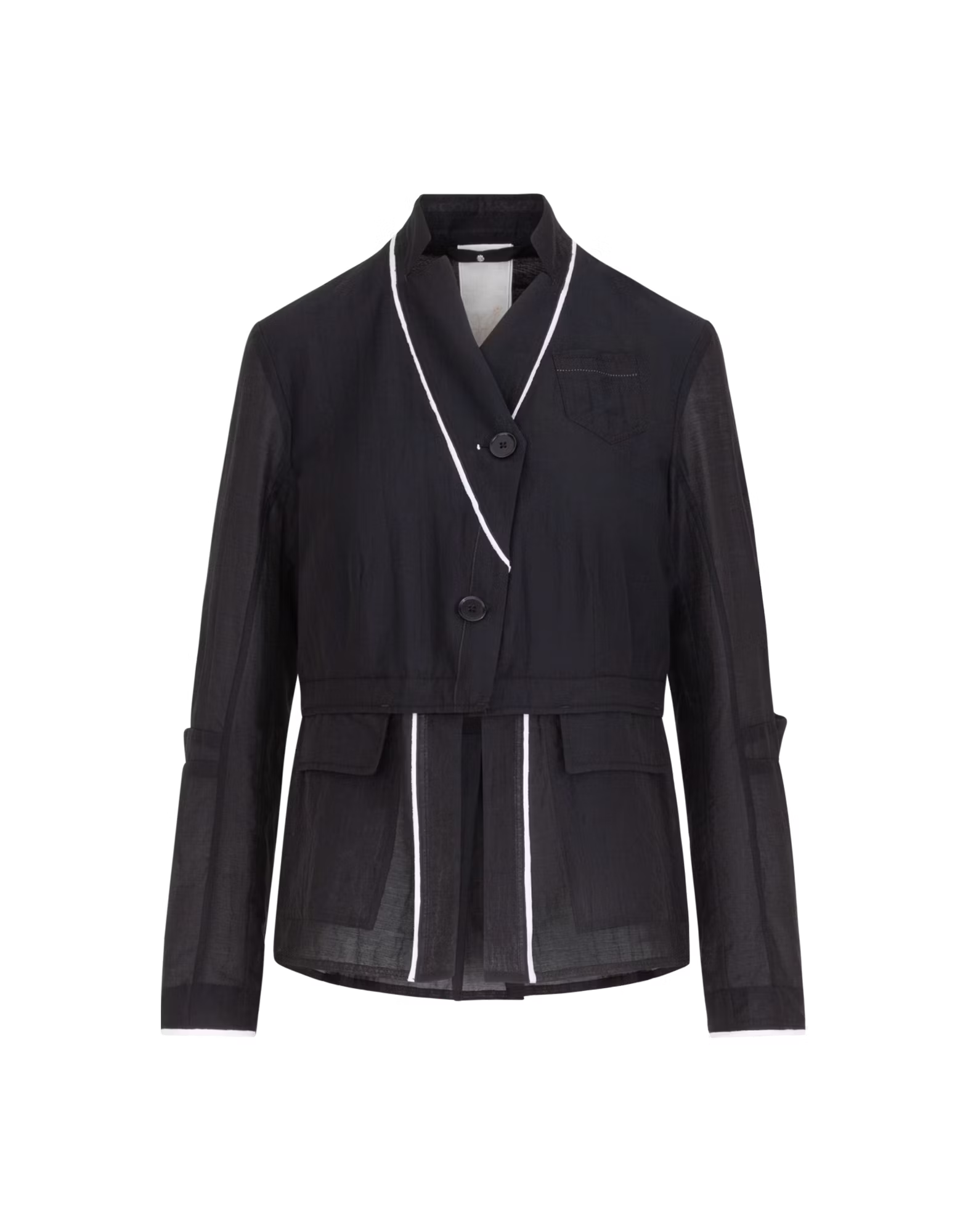 Stand Out Japanese-inspired black organza jacket