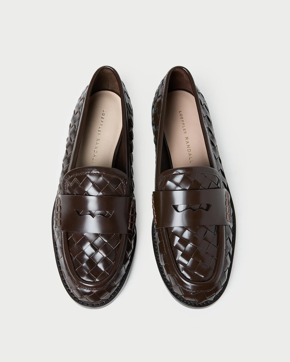 Rachel Woven Leather Loafer Brown