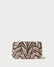 Serena Zebra Gathered Clutch