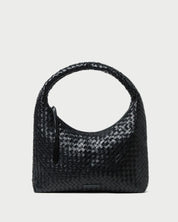 Willow Black Woven Hobo Bag