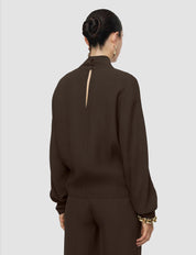 Buick-Blouse-Crepe Brown