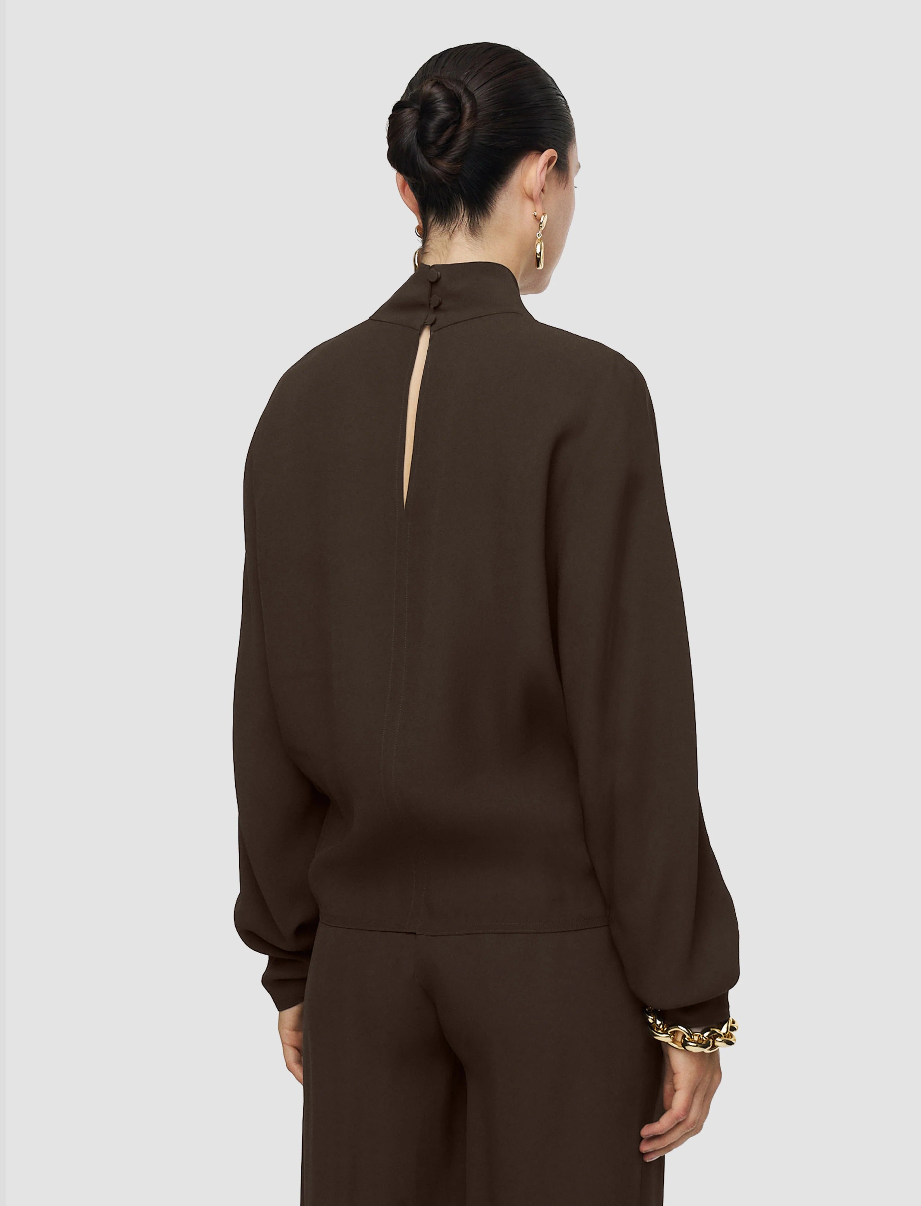 Buick-Blouse-Crepe Brown