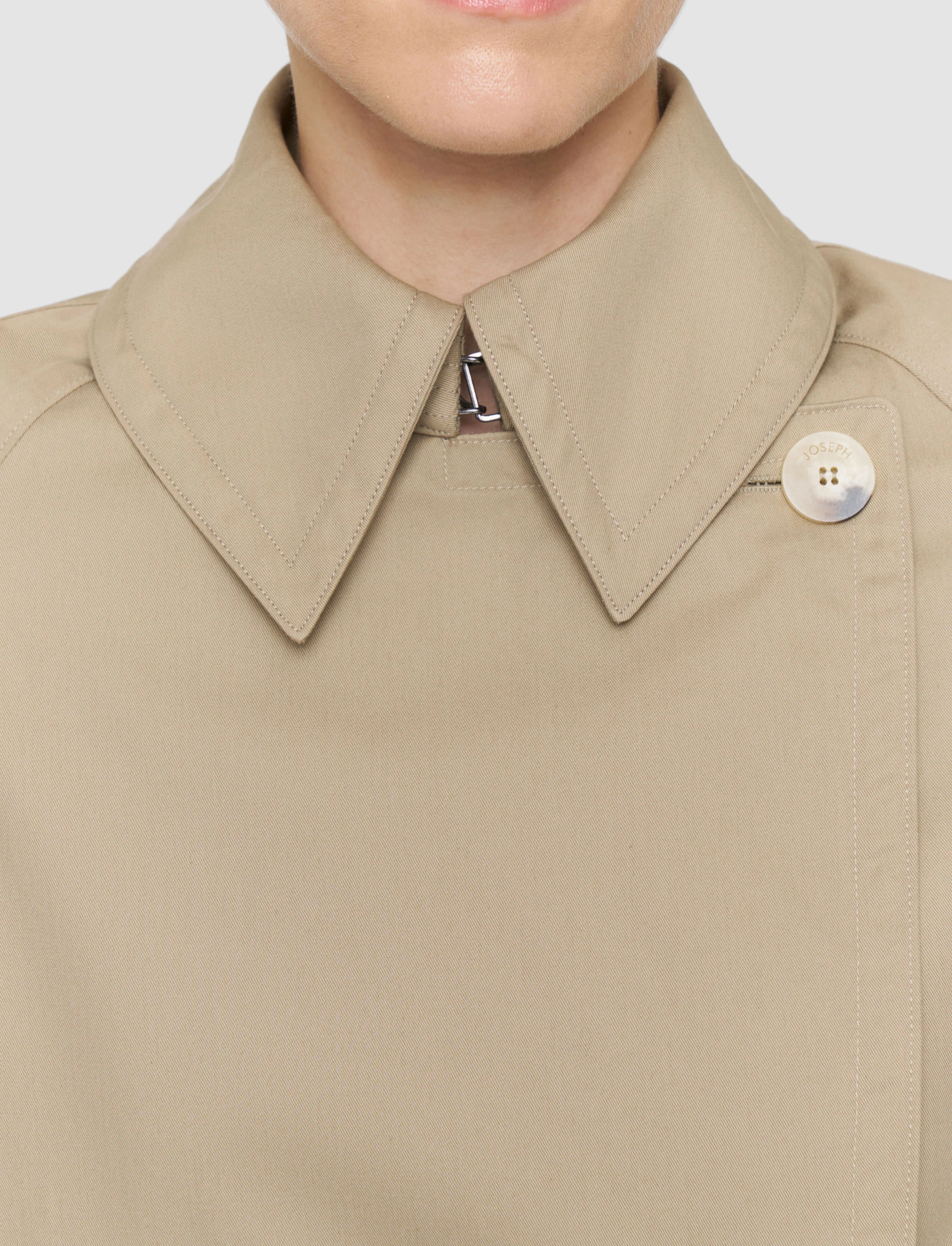 Zago Cotton Trench Jacket Beige
