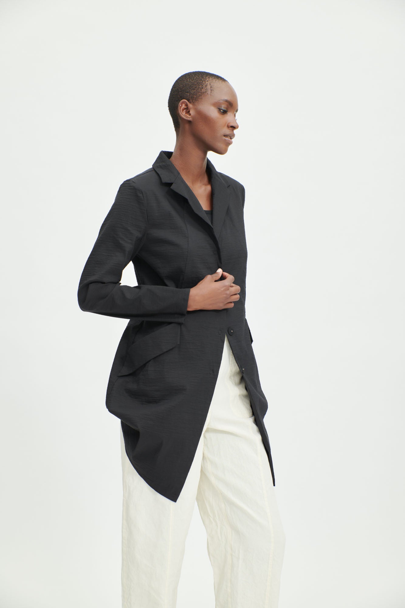 ALAM Long, black sporty blazer