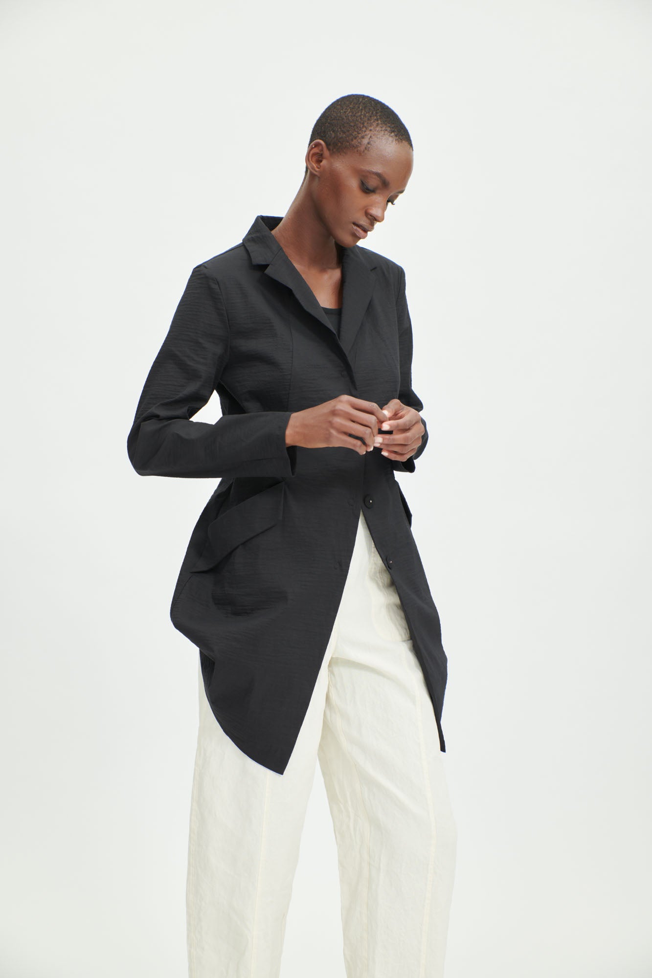 ALAM Long, black sporty blazer