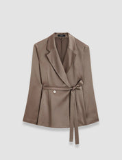 Joubert Silk Satin Jacket Escargot