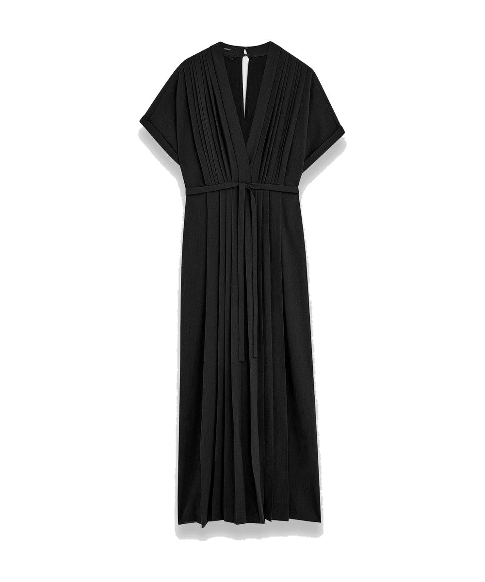 JOSEPH Sofia Pleated Jumpsuit Black