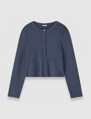 JOSEPH Artemis Light Viscose Knit Cardigan Blue