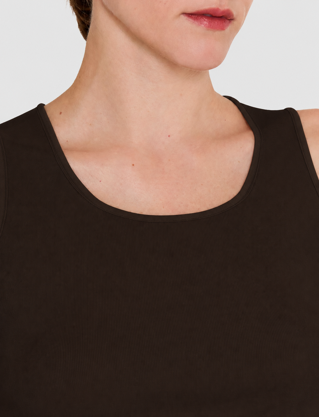 Joseph Rana Sleeveless Silk Blend Knit Brown