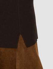 Joseph Rana Sleeveless Silk Blend Knit Brown