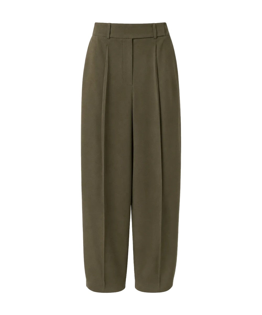 JOSEPH Rayen Viscose Tailoring Trousers Green