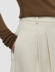 Kharis Cotton Twill Skirt Off White