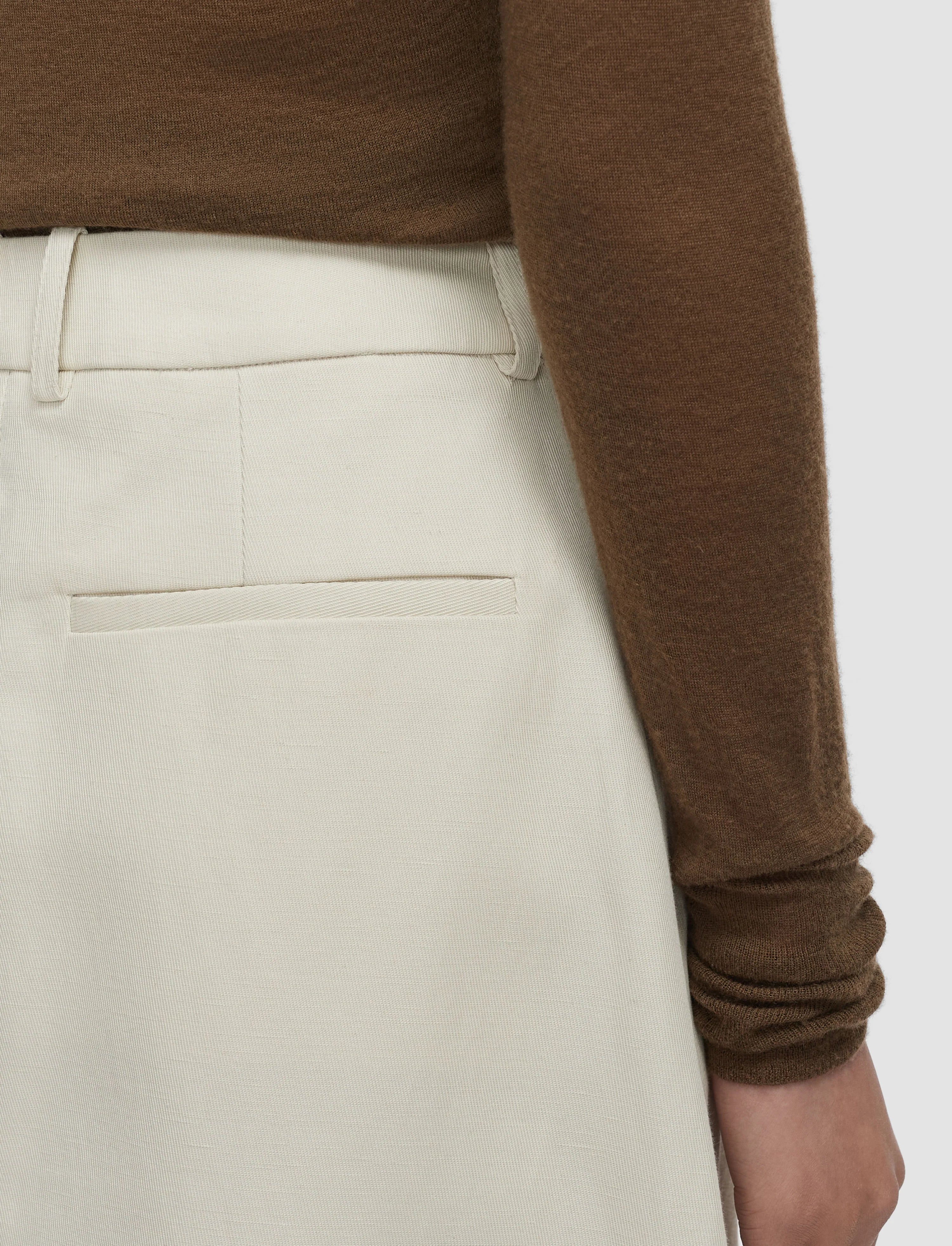 Kharis Cotton Twill Skirt Off White