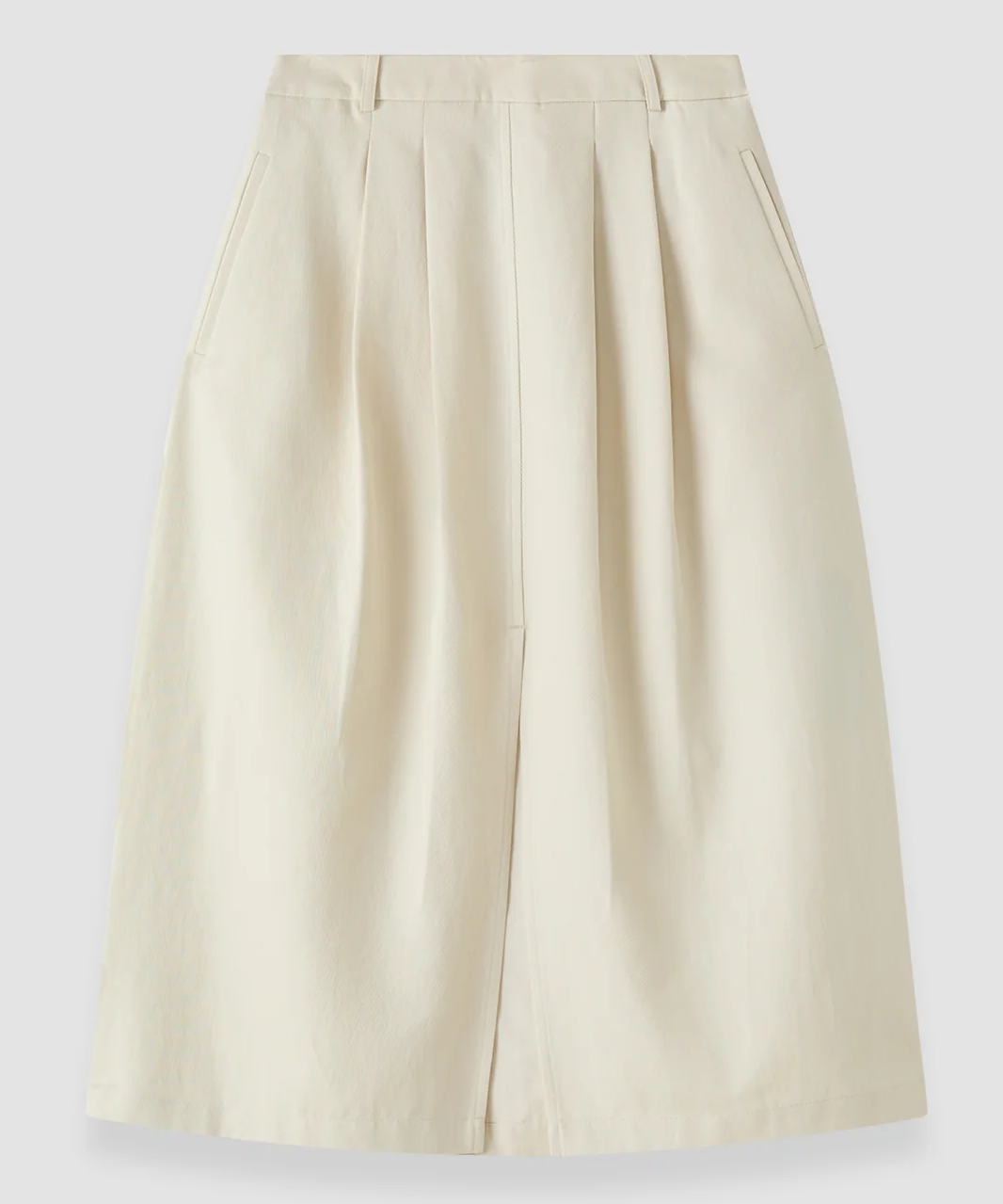 JOSEPH Kharis Cotton Twill Skirt Off White