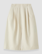 Kharis Cotton Twill Skirt Off White