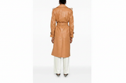 Magiaro Leather Trench Coat Caramel - Image 3 Sharpened