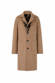 Marc Cain Coat Reversible Print and Camel