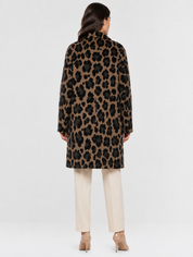 Marc Cain Coat Reversible Print and Camel