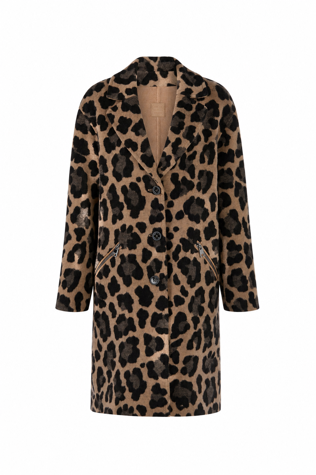 Marc Cain Coat Reversible Print and Camel