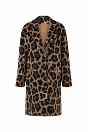 Marc Cain Coat Reversible Print and Camel