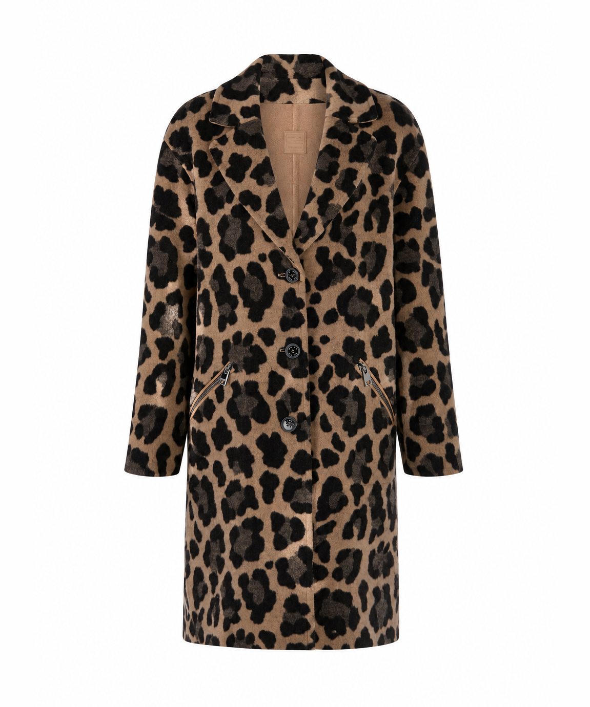 Marc Cain Coat Reversible Print and Camel