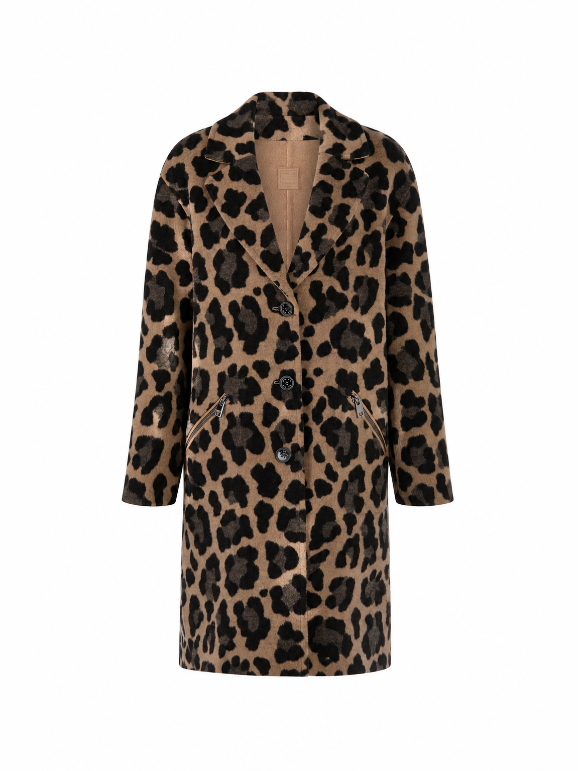 Marc Cain Coat Reversible Print and Camel