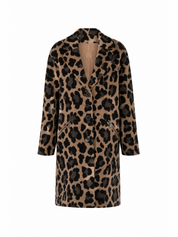 Marc Cain Coat Reversible Print and Camel