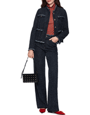 Vintage Indigo Tweed Jacket