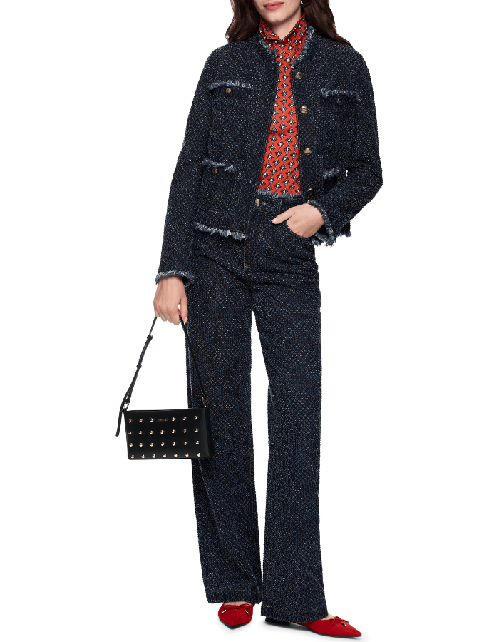 Vintage Indigo Tweed Jacket