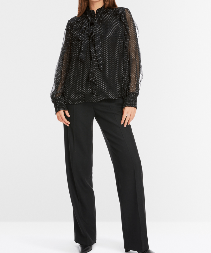 Spotty Bow-tie blouse