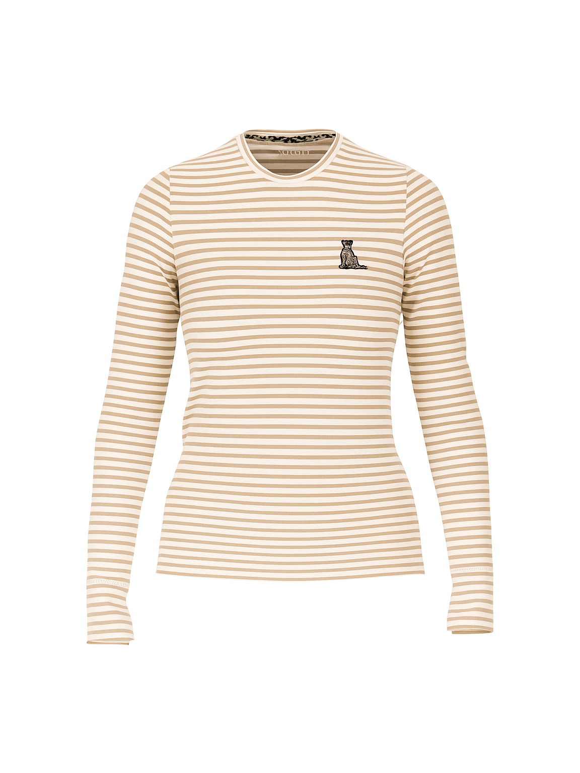 Marc Cain Long-Sleeve T-Shirt Brown Stripe