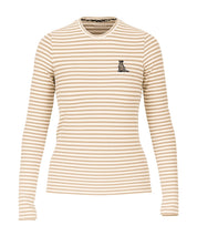 Marc Cain Long-Sleeve T-Shirt Brown Stripe