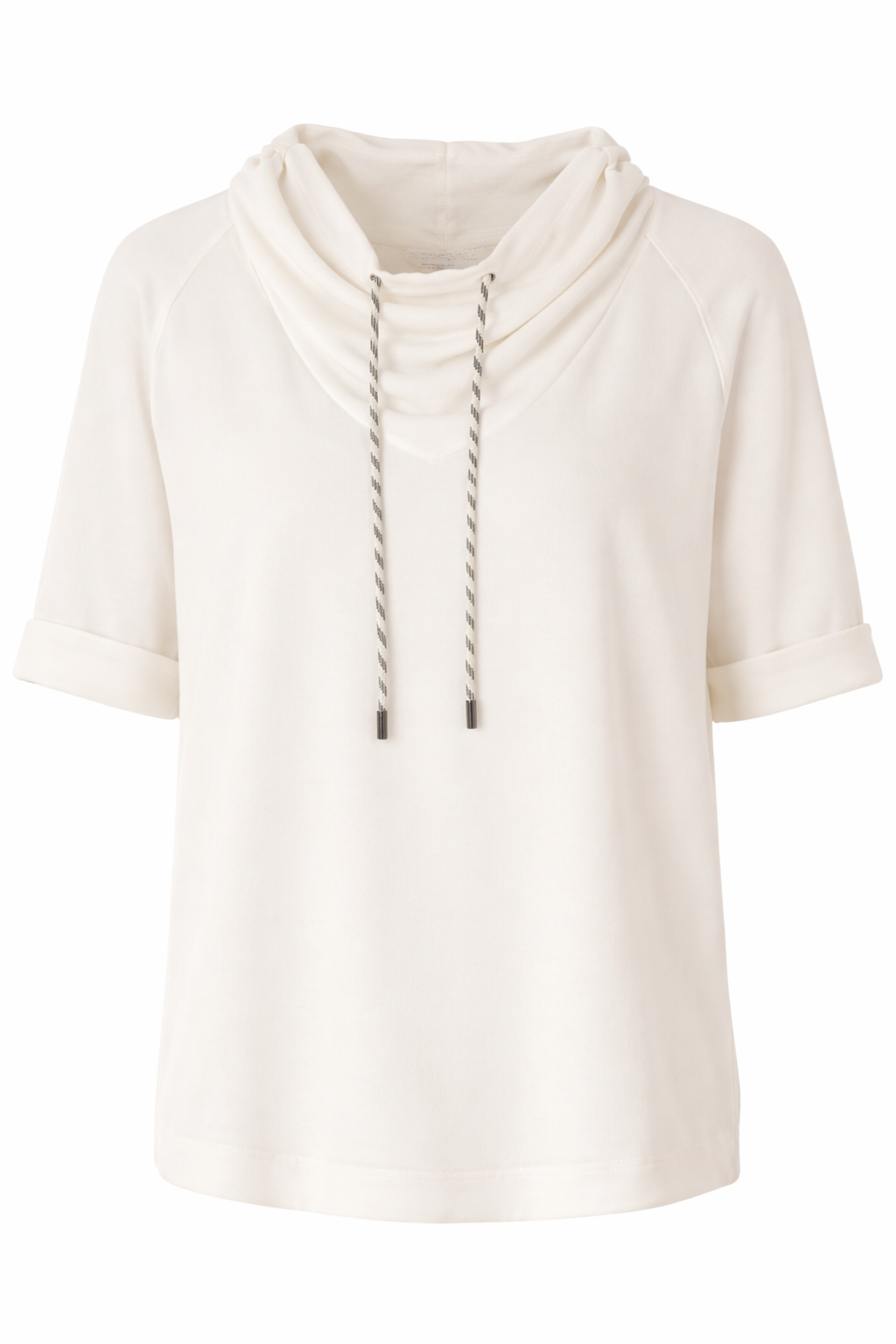 Marc Cain Short-Sleeve Drawstring Top White