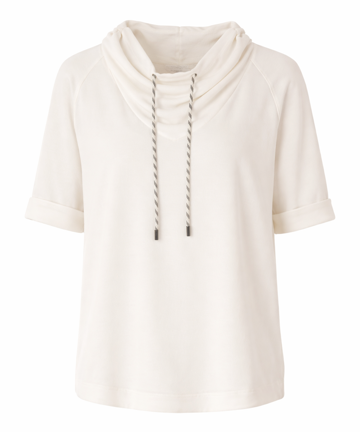 Marc Cain Short-Sleeve Drawstring Top White