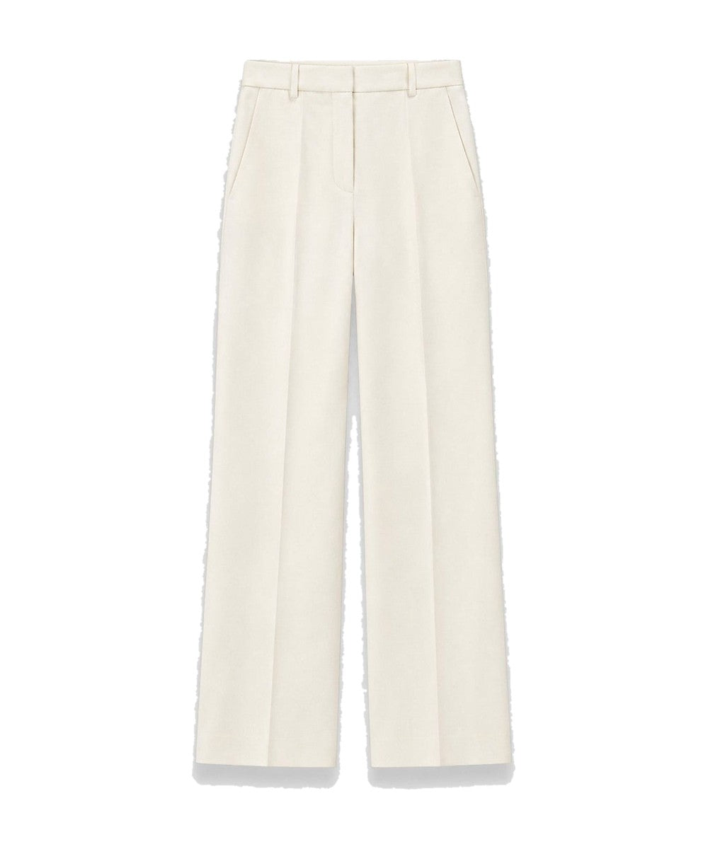 JOSEPH Mitae Sandstone Cotton Silk Blend Trousers