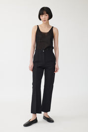 Vana Sporty, slim, cropped pants black