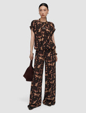 Phoebe Tortoiseshell Crepe Blouse