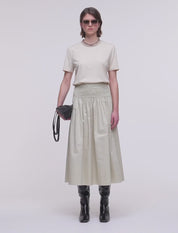 Leonie Cotton Sateen Skirt Affagato
