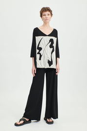 Blk/white Print Sweater
